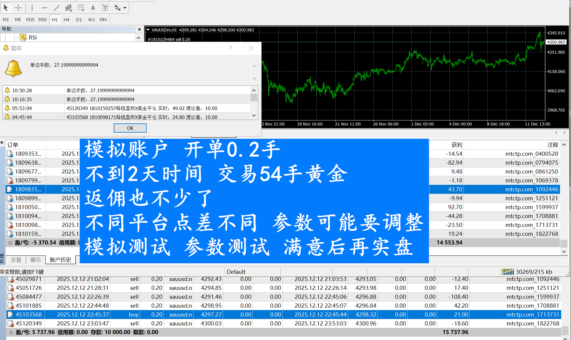 MT4EA-双平台差价对冲
